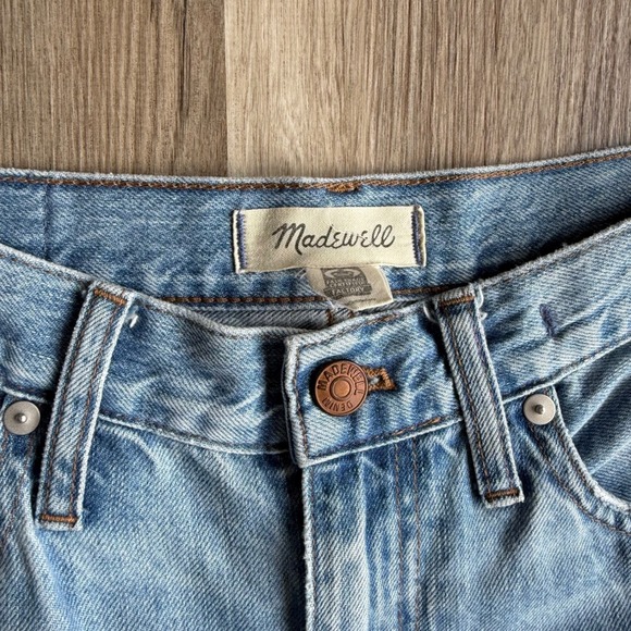 Madewell The Slouchy Boyjean Light Wash High Rise Straight Leg Denim Jeans 26 - Picture 3 of 7